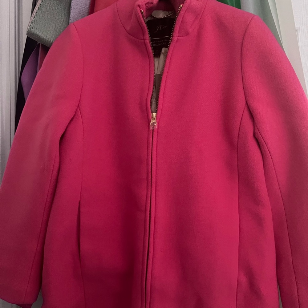 J.Crew Lodge Vibrant Pink coat